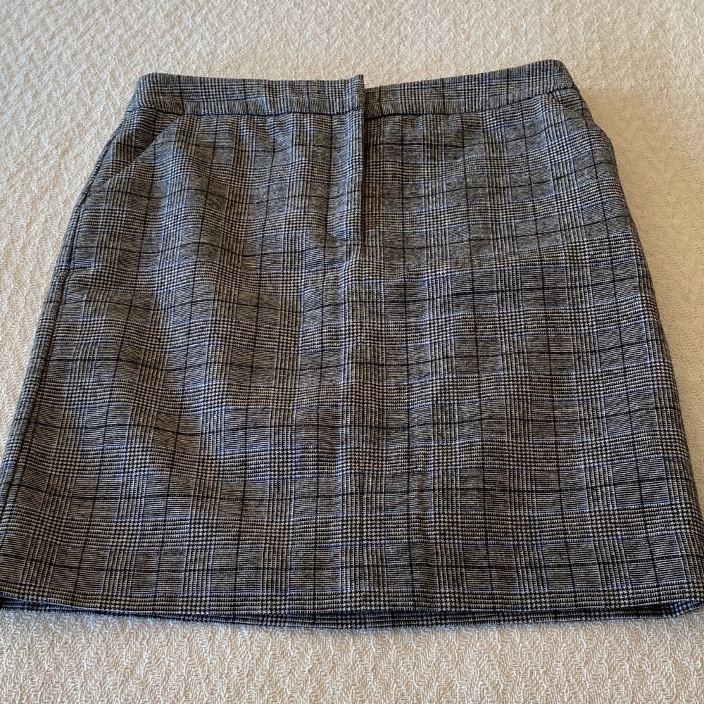 Marks & Spencer Gray Plaid Pencil Skirt